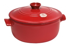 Кастрюля керамическая жаропрочная Emile Henry, гранат, 26 см. 4л.