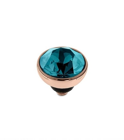 Шарм Bottone Blue Zircon 8 мм. 680114 BL/RG Qudo