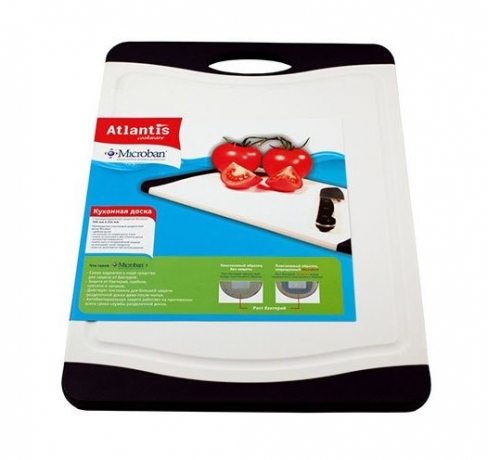 Кухонная доска FLUTTO, 20x4 см. белая Microban
