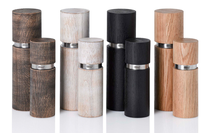 Набор из 2-х мельниц для соли и перца AdHoc TEXTURA, 15 см.