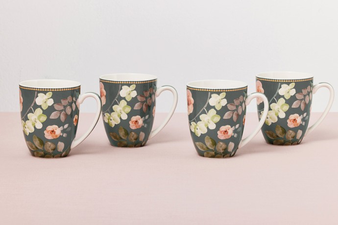 Набор кружек Arcadia, зелёный, 0,42 л. 4 шт. Maxwell & Williams