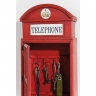 Ключница London Telephone, коллекция "Красная телефонная будка" 24*58*13, Сталь, Стекло, Красный