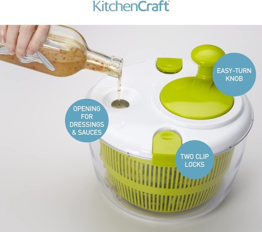 Миска для салата с крышкой TWIST ACTION KC, 25 см. Kitchen Craft