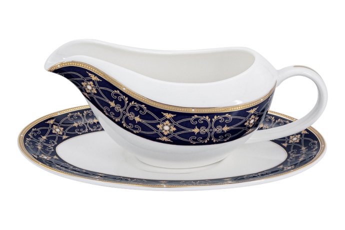 Обеденный сервиз Офелия (кобальт), 6 персон, 27 предметов Emily