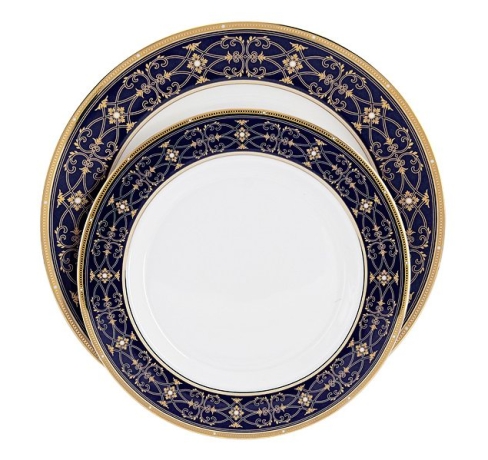 Обеденный сервиз Офелия (кобальт), 6 персон, 27 предметов Emily