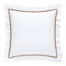 Наволочка с запахом "SAN MARCO", перкаль, 70х70 см. белый/золотой, BOVI