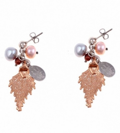 Пусеты Лист F692C-R BR Ester Bijoux