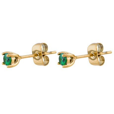 Пусеты GREEN AE03187-8 G/G Fiore Luna