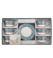 JK-171 Чайный набор на 6 перс. "Арабески" (Arabesca Blue Pavone)