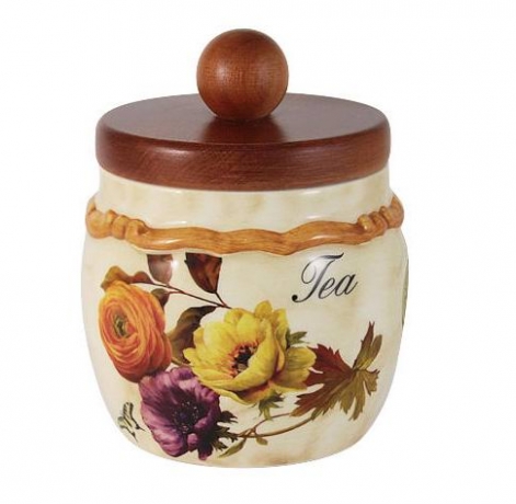 Банка для сыпучих с деревянной крышкой Элеганс, 500 мл. LCS