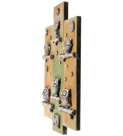 KK-529 Панно "Совиная семья" шамот