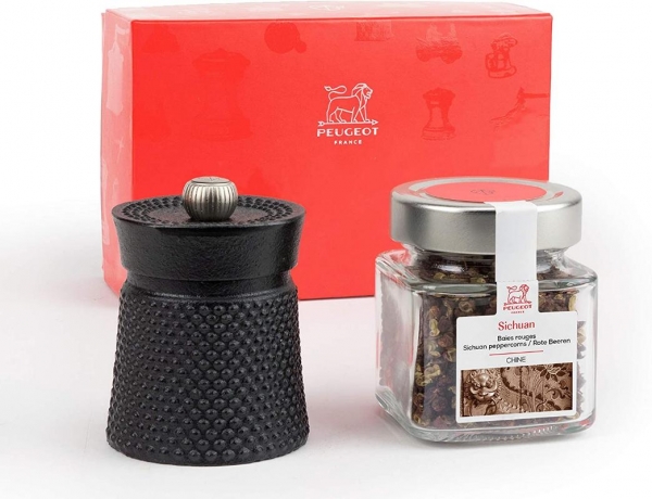 Набор Мельница д/перца Bali, 10 см + баночка перца, Peugeot