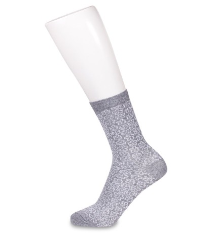 Носки женские Flowers ASW-0001  35-39 сер/бел (Artsocks)