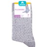 Носки женские Flowers ASW-0001  35-39 сер/бел (Artsocks)