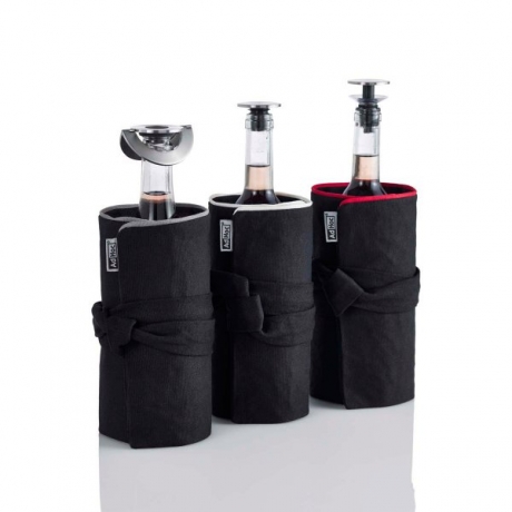 Охладитель для вина/шампанского AdHoc FRESCO, чёрный/красный