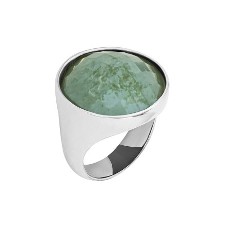 Кольцо pearl green quartz 17.2 мм. K1155.16/17.2 G/S Possebon