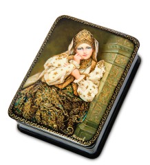 ШК-19/20-B Шкатулка в технике декупаж "У камина" (10х8х3,5)