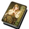 ШК-19/20-B Шкатулка в технике декупаж "У камина" (10х8х3,5)