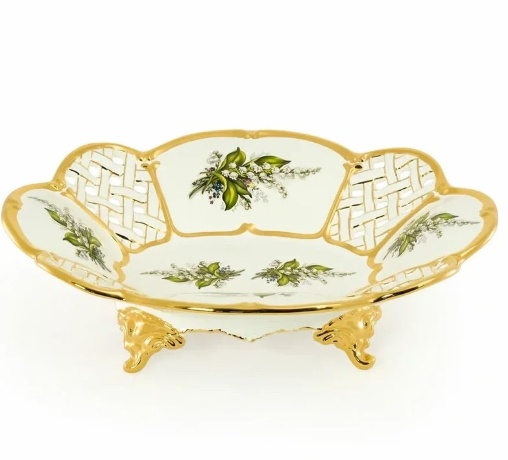 Блюдо на ножках, 41х32х12 см. PRIMAVERA, керамика