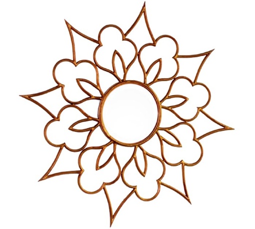 Зеркало декоративное настенное в золотой раме Brio