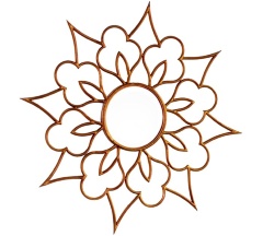 Зеркало декоративное настенное в золотой раме Brio