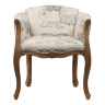 Кресло будуарное бежевое с принтом Cabriole