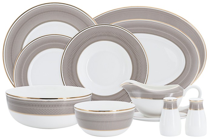 Обеденный сервиз Мокко, 12 персон, 50 предметов, Emily
