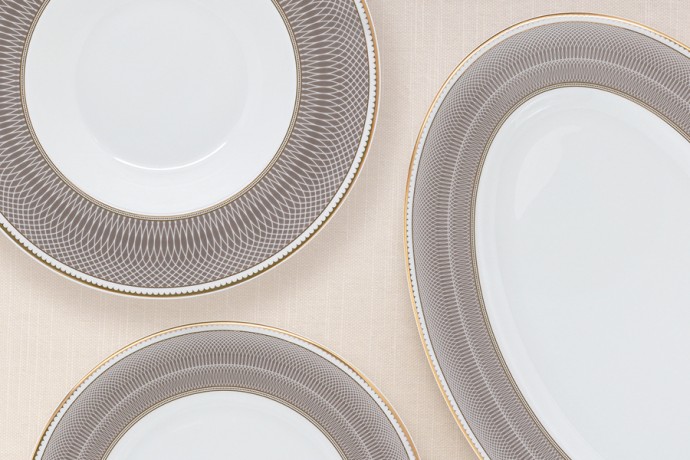 Обеденный сервиз Мокко, 12 персон, 50 предметов, Emily