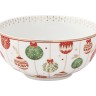 Салатник, 15х8 см, 600 мл, фарфор P, белый, Новогодние шары, Christmas Eve, Easy Life