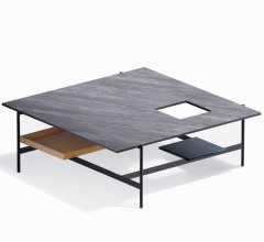Журнальный столик Karat S, 95х95х34,2 см. серый камень, Zahodi