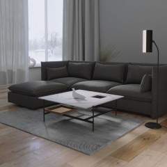 Журнальный столик Karat S, 95х95х34,2 см. серый камень, Zahodi