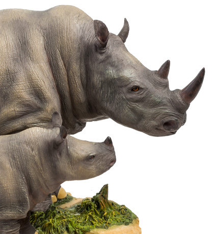 WS-771 Статуэтка "Носорог с детенышем"
