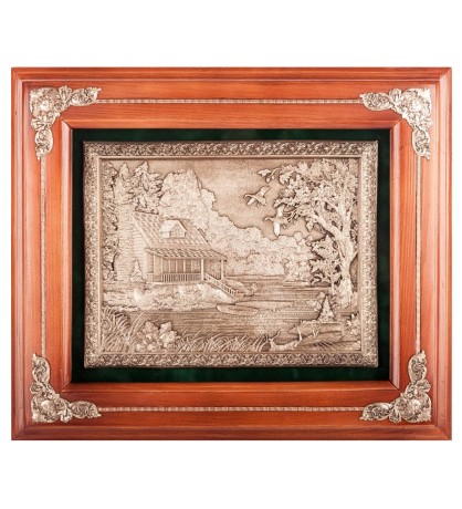 ПК- 87 Панно "Домик охотника" 33х29