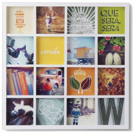 Панно для фотографий gridart белое, 43*43 см, Umbra