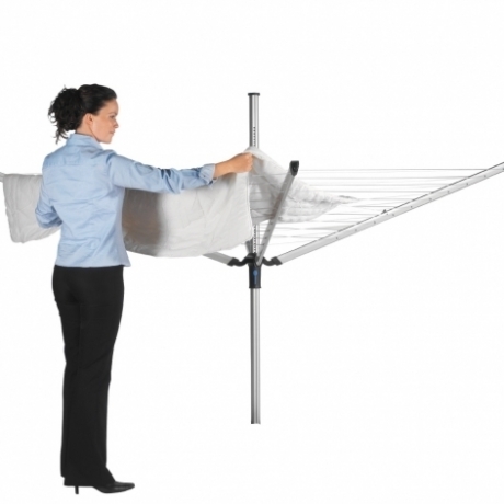 Уличная сушилка Lift-O-Matic Advance (50 м навески), с чехлом и мешком для прищепок, серый Brabantia