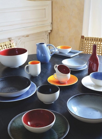 Салатник. 23 см, цвет индиго, TOURRON Jars