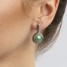 Серьги pearl green quartz A1993.16 G/S Possebon