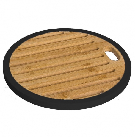 Подставка под горячее Bamboo круглая черная, D'casa