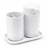 Набор аксессуаров для ванной комнаты ReNew, 3 пр., Белый Brabantia