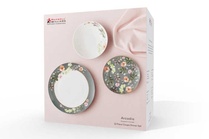 Обеденный набор Arcadia, зелёный, 4 персоны, 12 предметов Maxwell & Williams