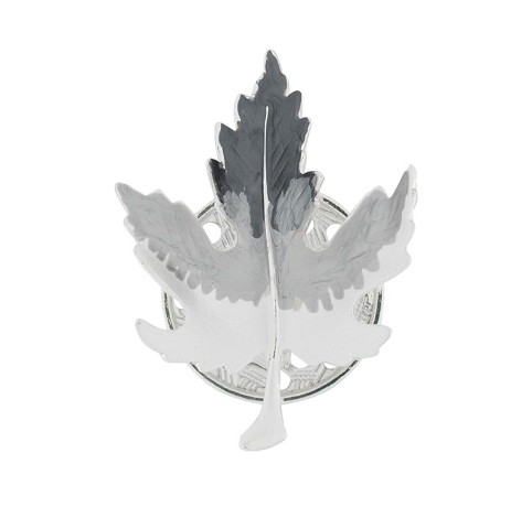 Брошь Клен XZ0834.2 BW/S Shadore