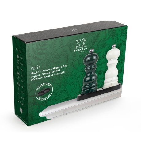 Набор мельниц для соли и перца, цвет: зеленый и слоновая кость Peugeot