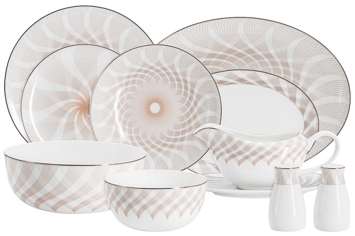 Обеденный сервиз Оскар, 6 персон, 27 предметов, Emily