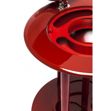 Глобус Bar Disco, коллекция "Диско-Бар" 46,8*90*46,8, Эвкалипт, МДФ, Сталь, Стекло, АБС-пластик, Красный