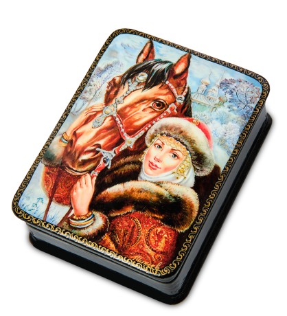 ШК-19/20-C Шкатулка в технике декупаж "Сударыня" (10х8х3,5)