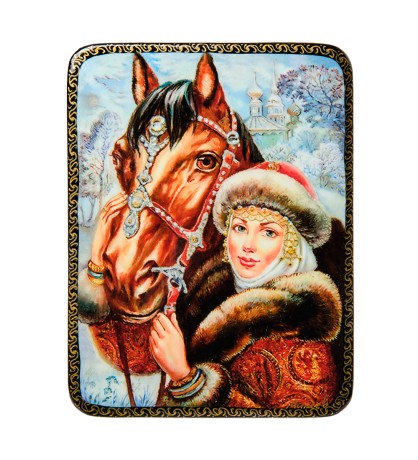 ШК-19/20-C Шкатулка в технике декупаж "Сударыня" (10х8х3,5)