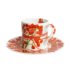 Чашка с блюдцем кофейная, 100 мл. FIL ROUGE BACCHE Taitu