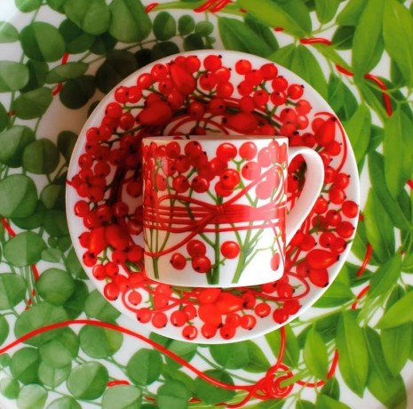 Чашка с блюдцем кофейная, 100 мл. FIL ROUGE BACCHE Taitu