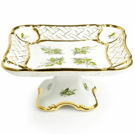 Блюдо на ножке, 31х31х16 см. PRIMAVERA, керамика