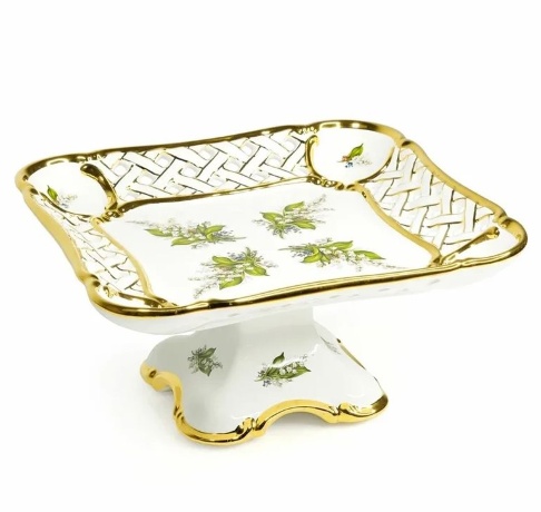 Блюдо на ножке, 31х31х16 см. PRIMAVERA, керамика